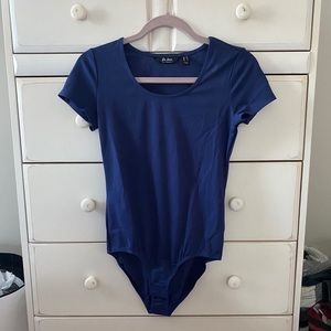 Blue Short Sleeve Bodysuit by Du Jour